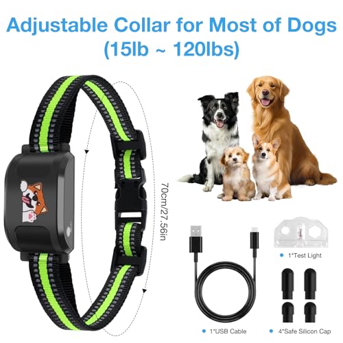 GPS Wireless Dog Fence & Training Collar, Outdoor Waterproof Rechargeable Collar (White) I403