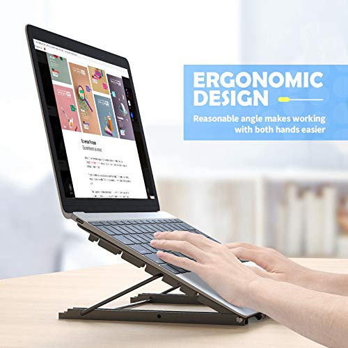 Black Foldable Portable Laptop Stand B58347