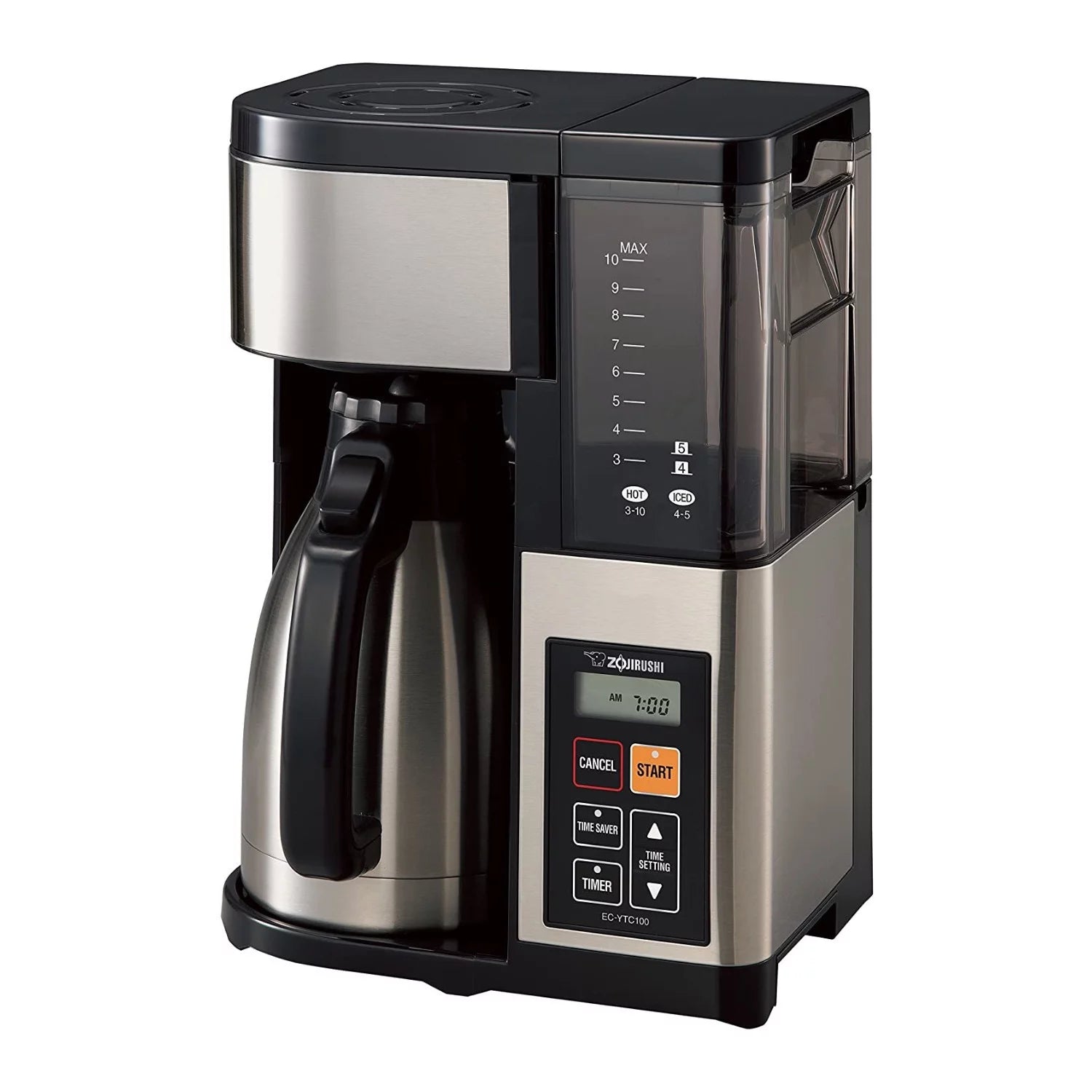 10-Cup Coffee Maker (Stainless Steel, Black) O727511