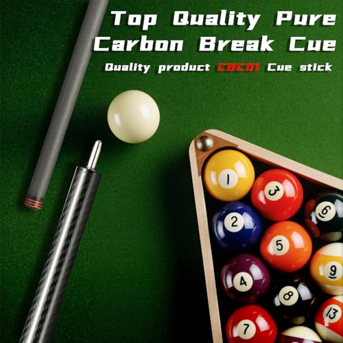 Carbon Fiber Break Pool Cue Stick 20OZ Weight 13mm Tip 58" L502135