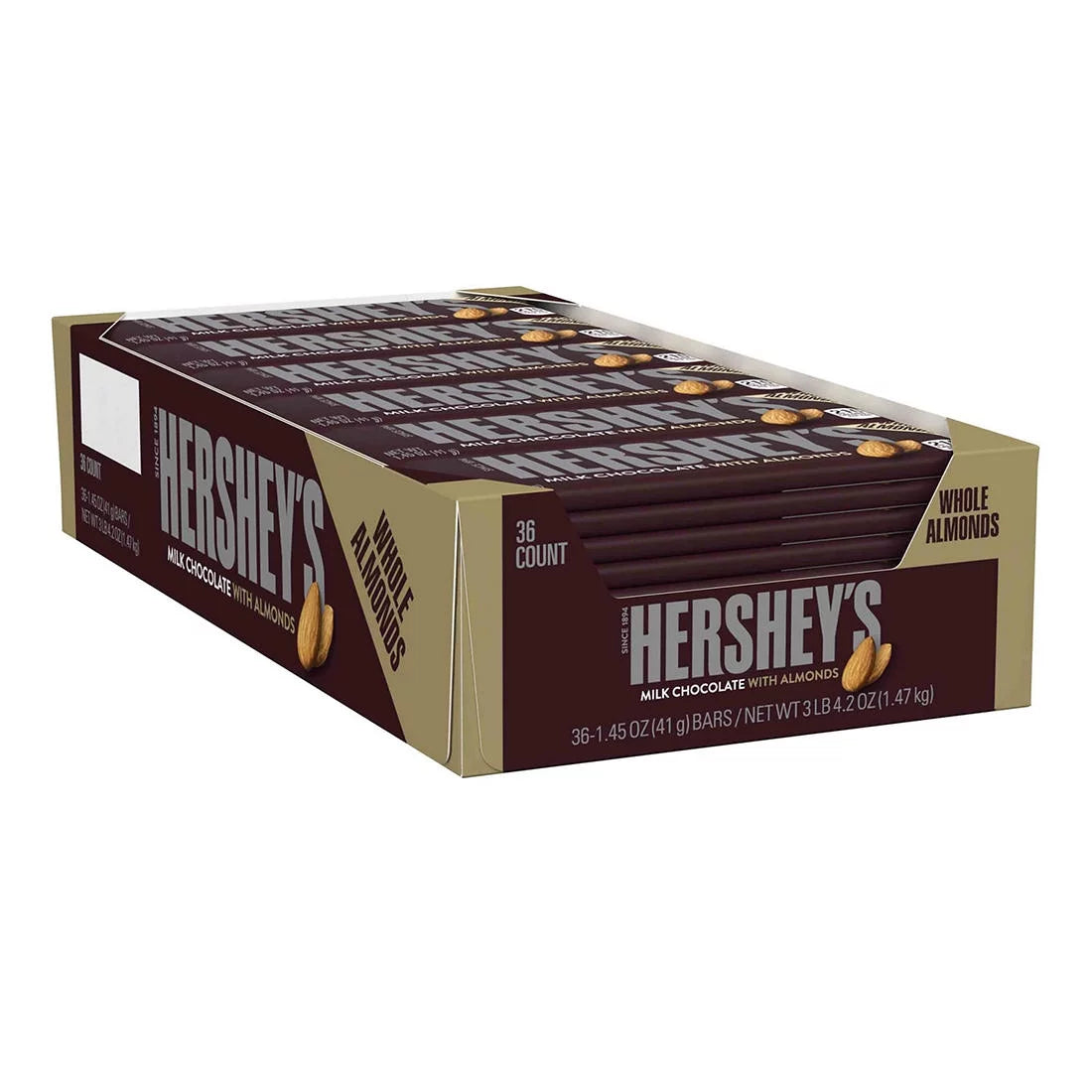 Milk Chocolate with Almonds Bars, 36 ct. J947