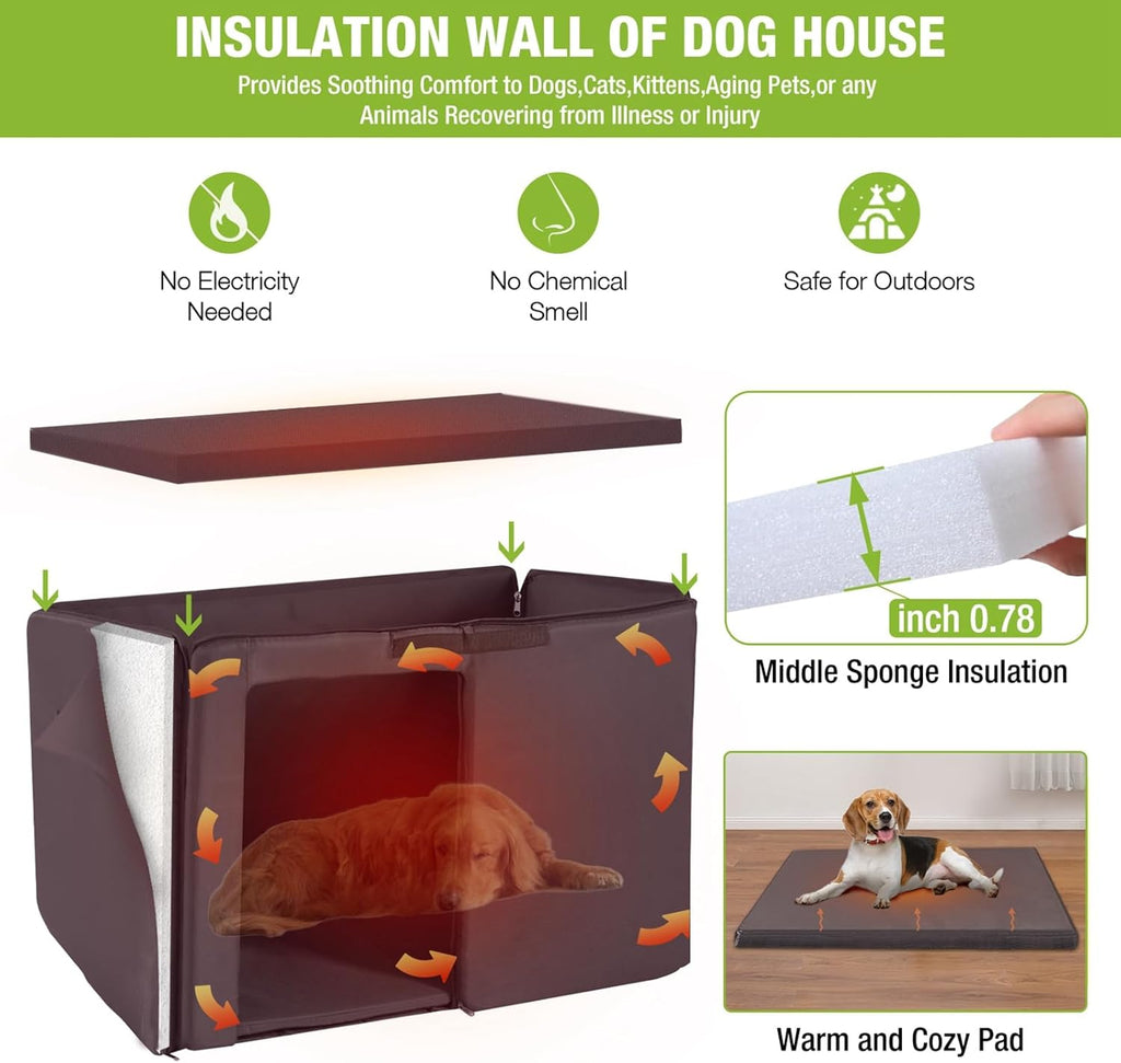 Outdoor Dog Kennel with Liner Q24629