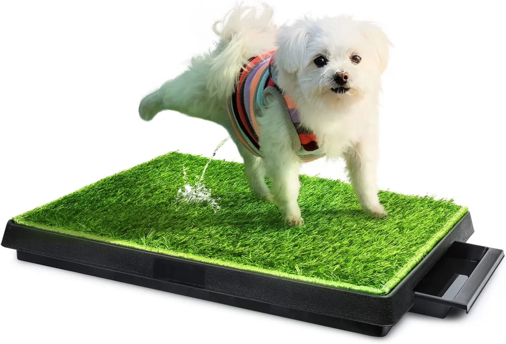 25''x20'' Artificial Turf Dog Toilet with Removable Waste Tray U966