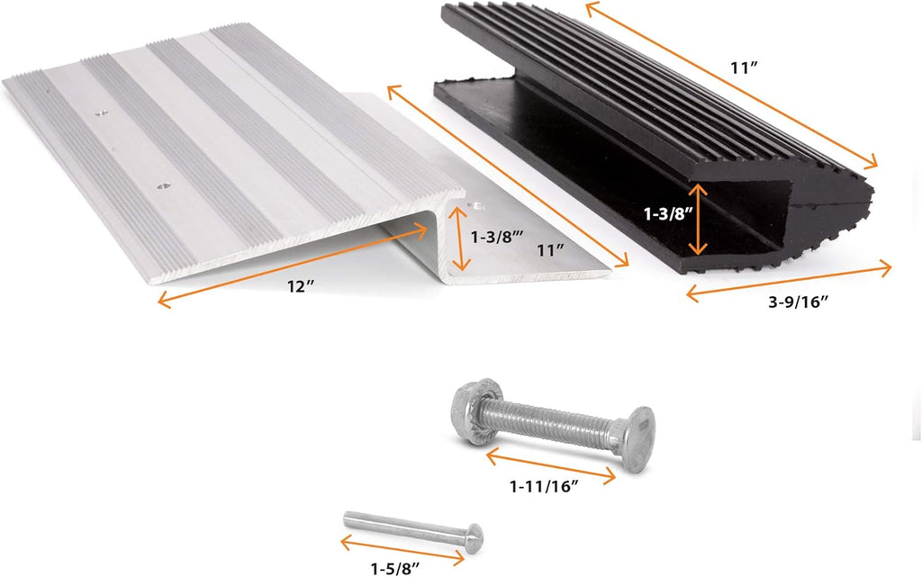 Truck and Trailer Loading Ramp Kit with Aluminum Brackets and Rubber Feet, Pack of 2 Q71952