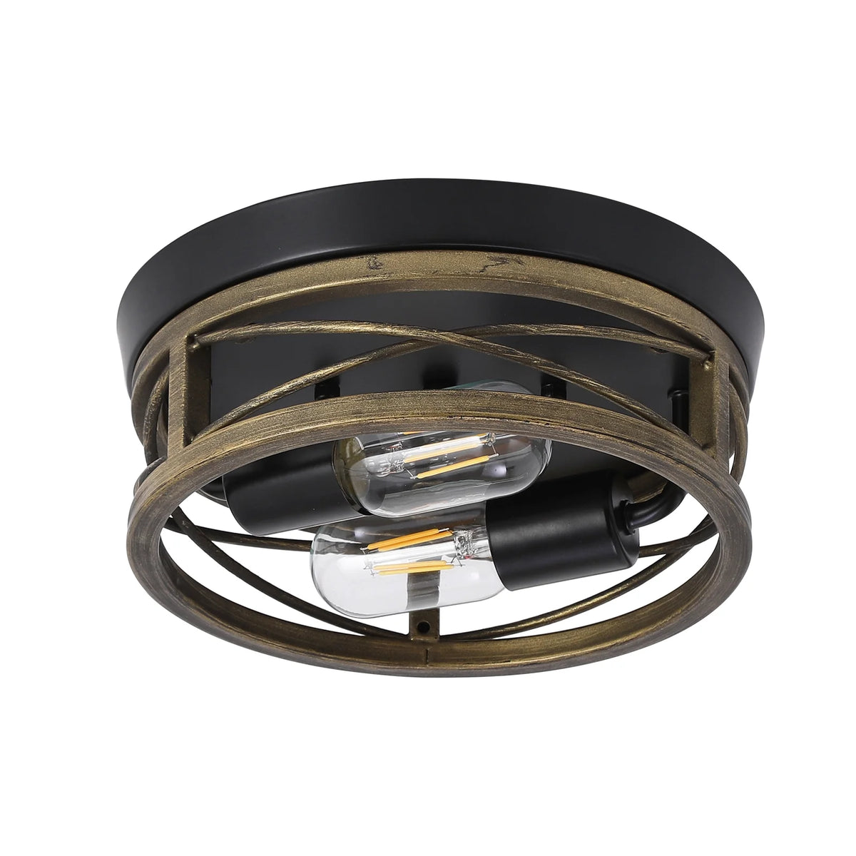 Bronze Round Metal Flush Mount Ceiling Light Fixture A60044