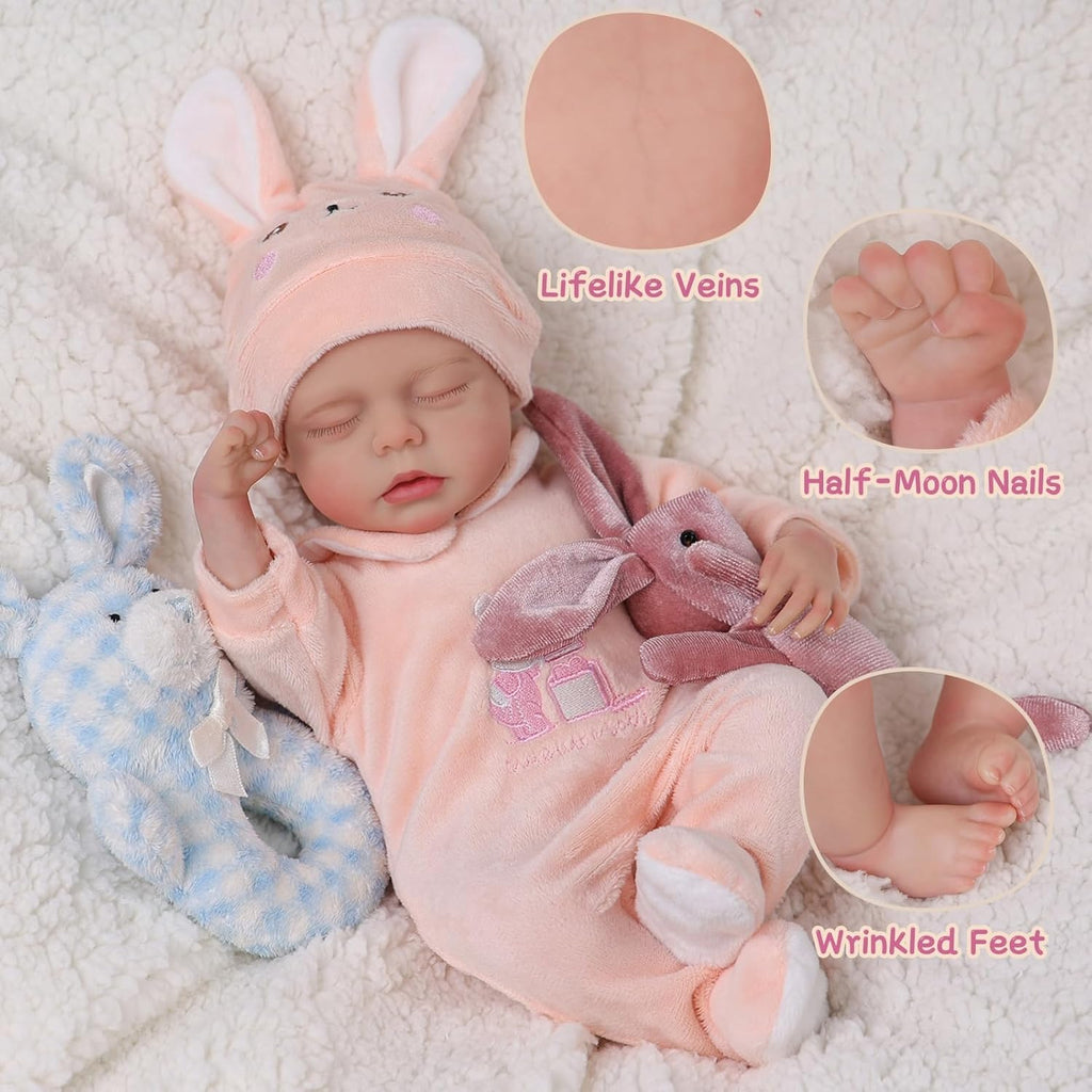 12 Inch Full Vinyl Realistic Newborn Baby Doll O469438