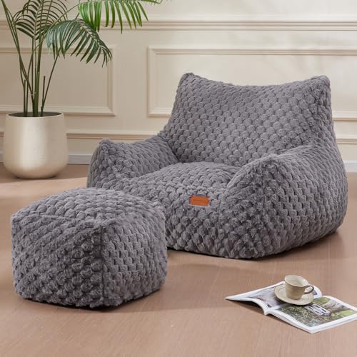 Giant Bean Bag Sofa Chair with Foot Rest S378