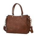PU Leather Top Handle Satchel Shoulder Bag Tote Bag O416989