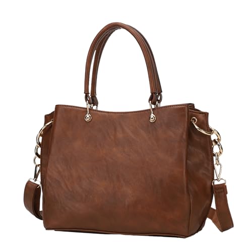 PU Leather Top Handle Satchel Shoulder Bag Tote Bag O416989