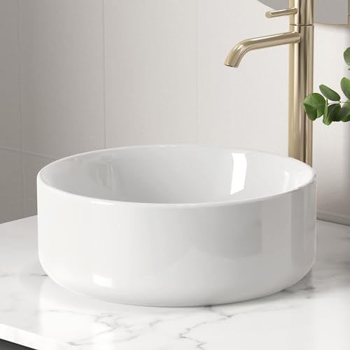 White 16 Inch Round Vessel Sink K44550