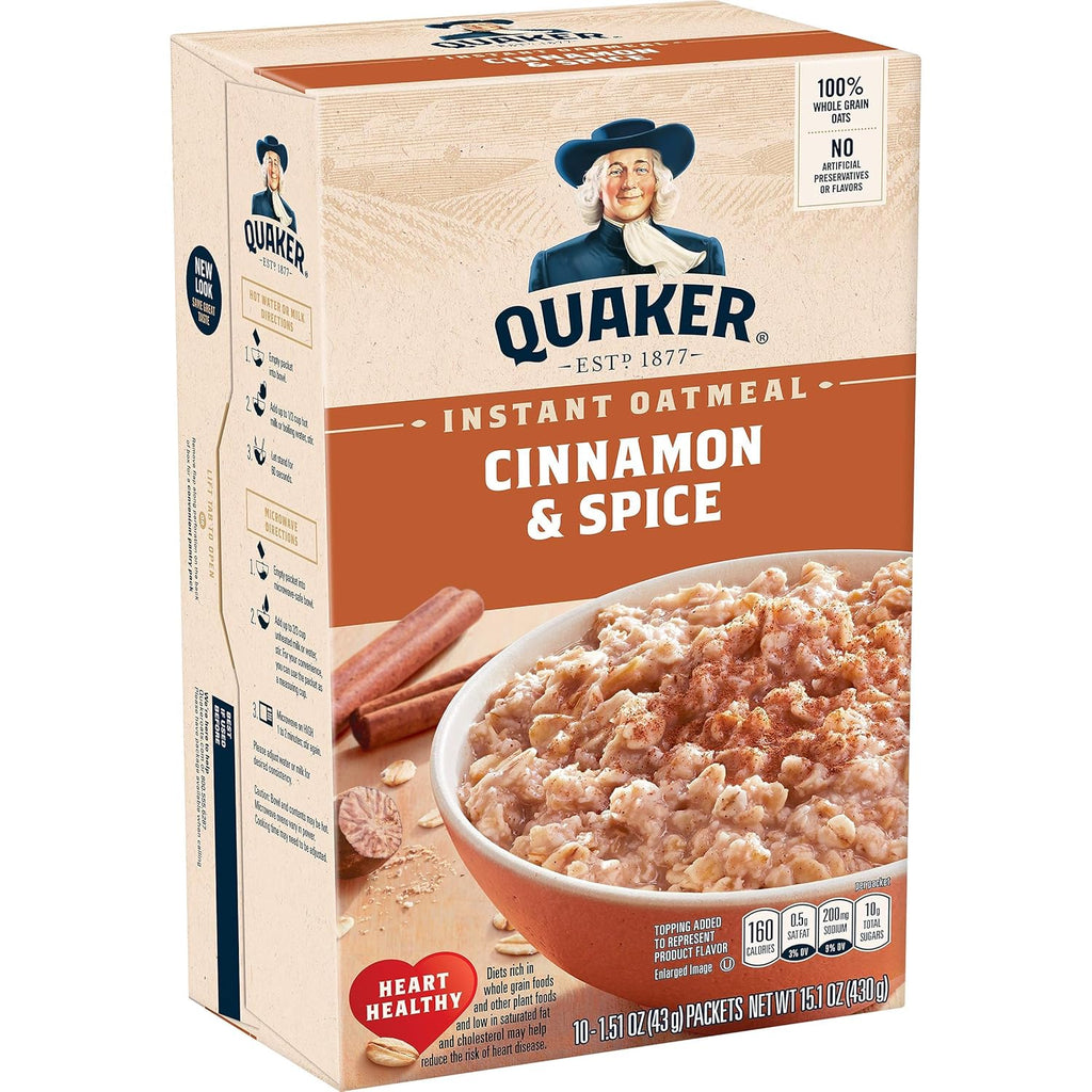 Cinnamon and Spice Instant Oatmeal, 1.51 Ounce (Pack of 10) Y4300