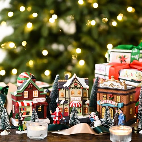 17 PCS Pre-Lit Christmas Village Set Z56490
