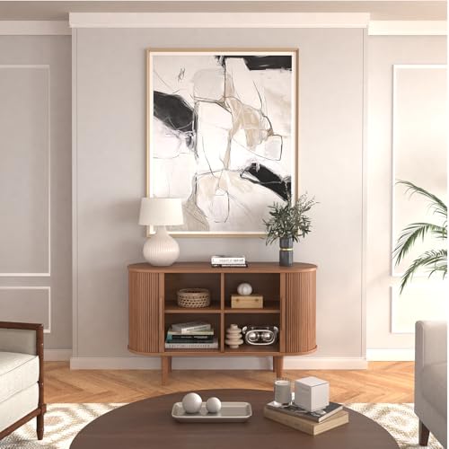 Black Corner Cabinet with Doors and Shelves C540340