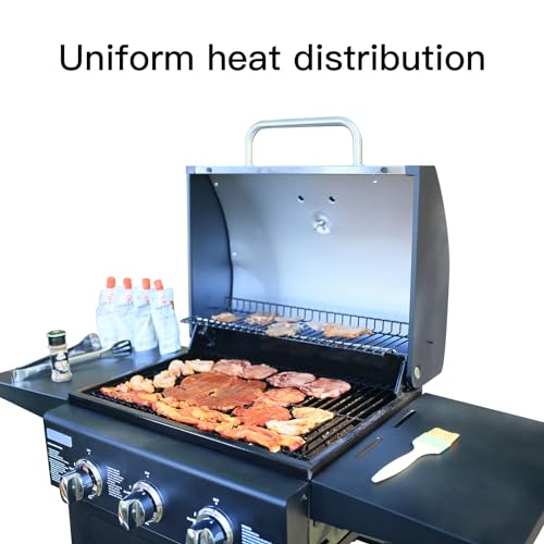 3 Burner Propane Gas Grill with Thermometer J18128