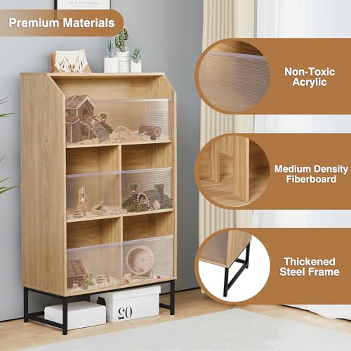3-Tier Small Animals Cage with Acrylic Panels T404591