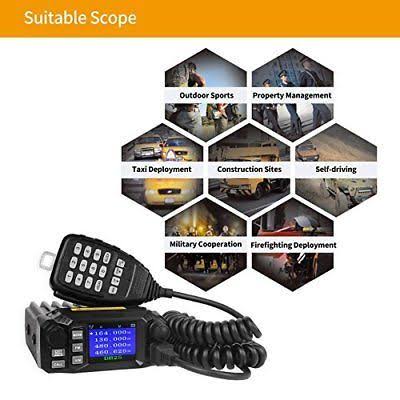 Dual Band VHF UHF 25W Mobile Radio with 4 Color Display X815892