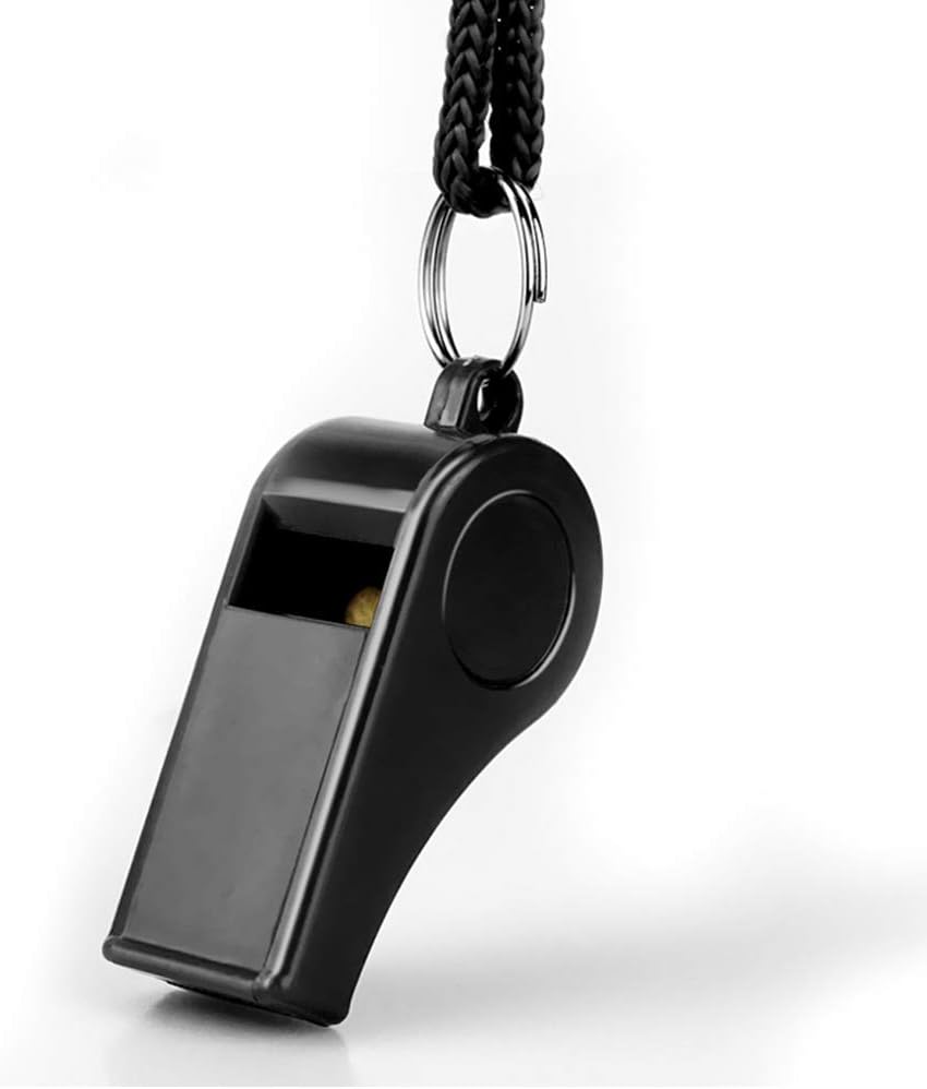 3 Packs Plastic Sports Whistles with Lanyard V855