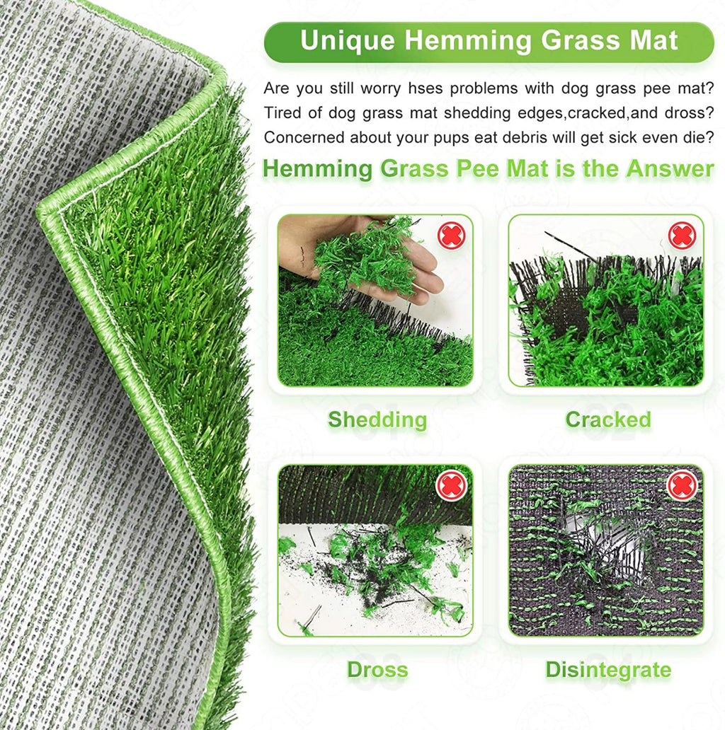 25''x20'' Artificial Turf Dog Toilet with Removable Waste Tray U966