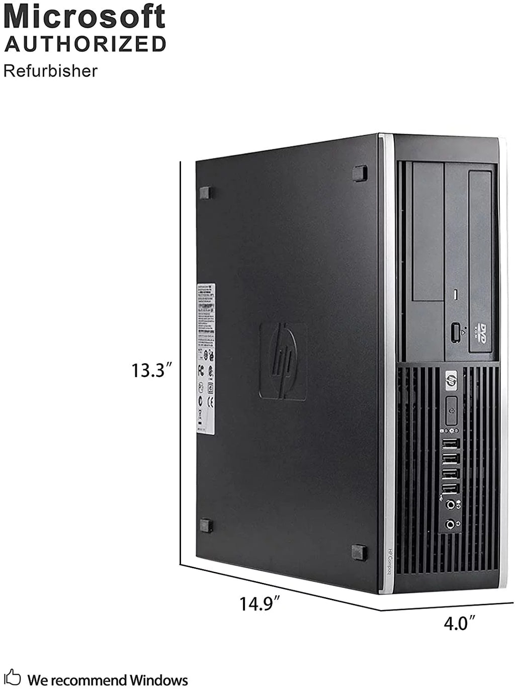 Pre-Owned Desktop Computer Tower PC Intel QuadCore i3 3.2GHz Processor 4GB RAM 2TB Hard Drive Windows 10 Pro With Keyboard And Mouse N42605