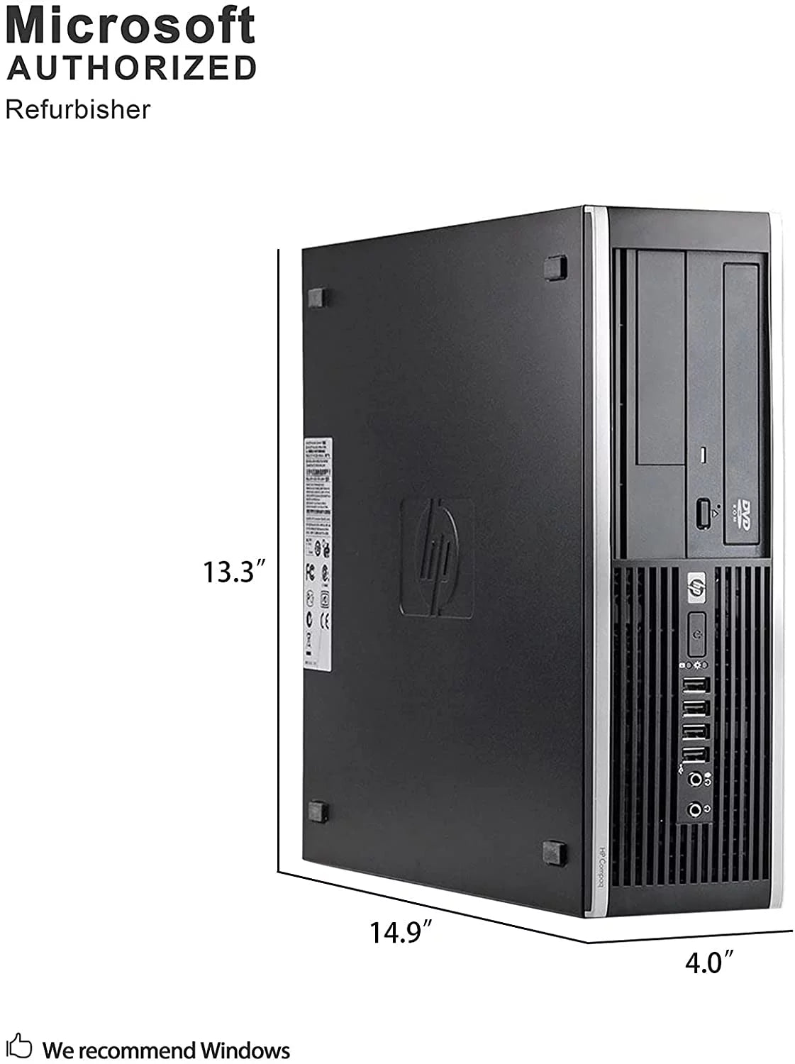 Pre-Owned Desktop Computer Tower PC Intel QuadCore i3 3.2GHz Processor 4GB RAM 2TB Hard Drive Windows 10 Pro With Keyboard And Mouse N42605