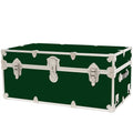 Large Leather Embossed Vinyl Trunk 32"x18"x14" Forest Green S771384