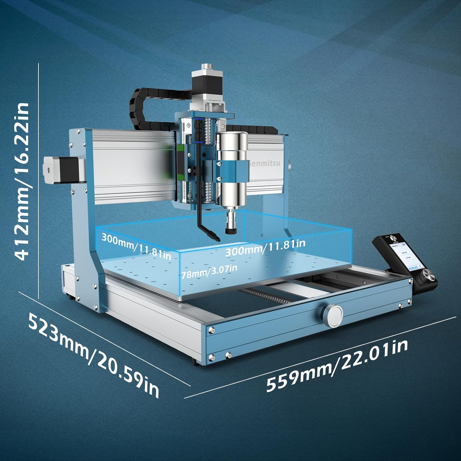 CNC Router Machine with 4th Axis Rotary Module Kit H4821