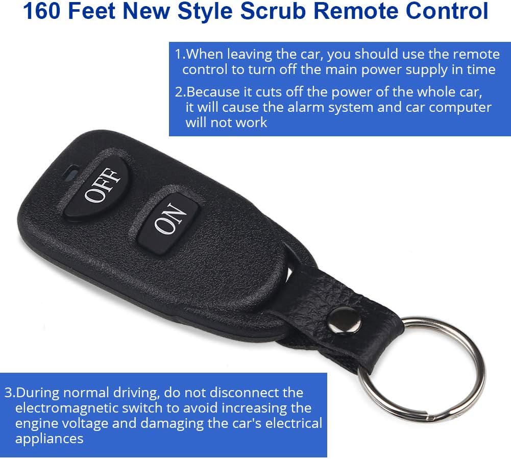 Pack of 2 280Amp DC24V Car Wireless Remote Control Battery Disconnect Switch C56829