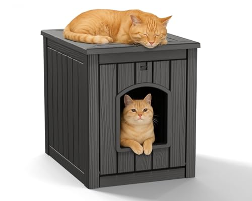 Weatherproof Resin Cat House F78530