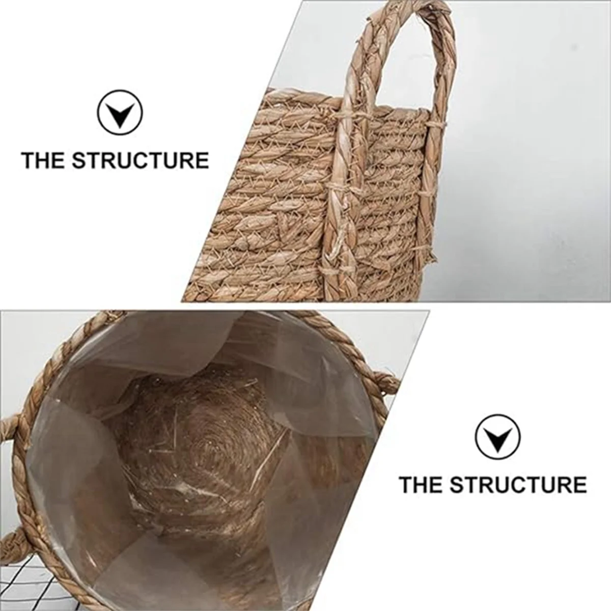 Seagrass Woven Planter Basket Y27627