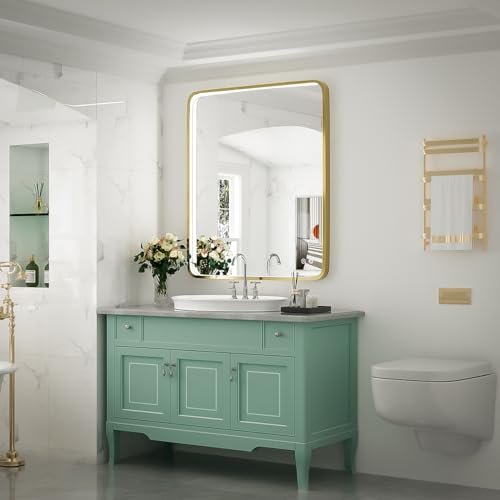Black Metal Frame LED Bathroom Mirror N89881