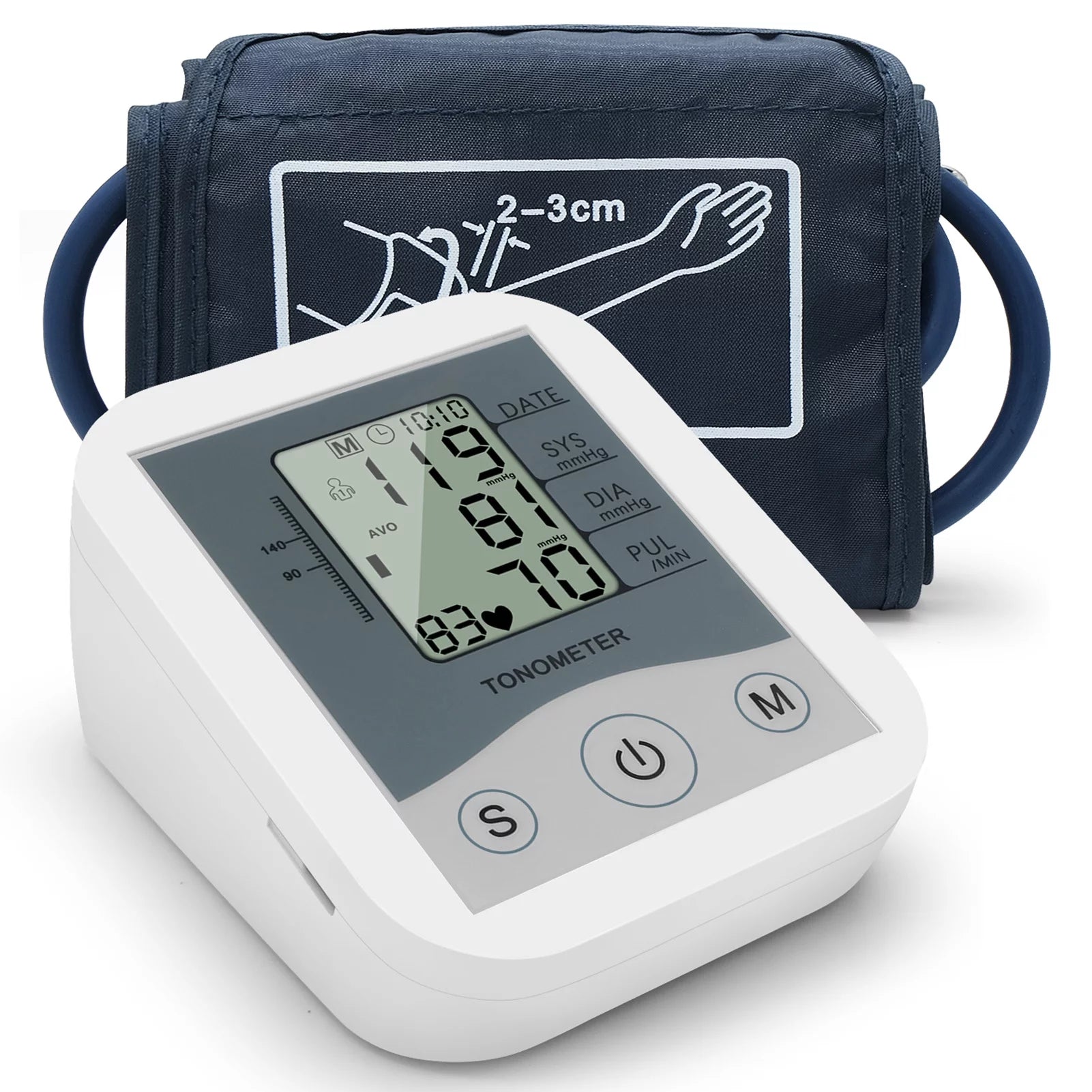 Arm Sphygmomanometer LCD Digital Display Pulse Scanning Oscillometry G345111