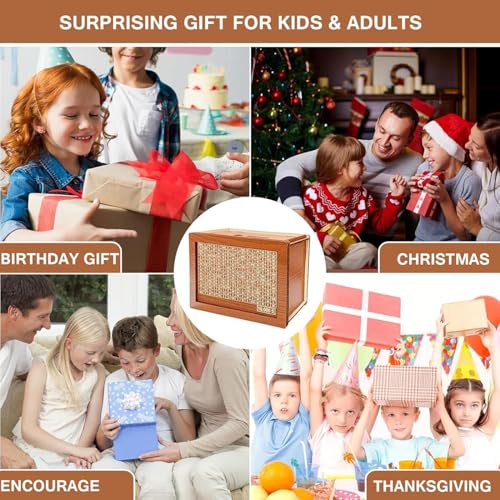 Wooden Savings Box with Money Target and Numbers N380315
