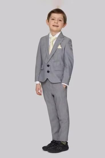 Boys Linen 2 Piece Suit Jacket Pant Tuxedo C6346