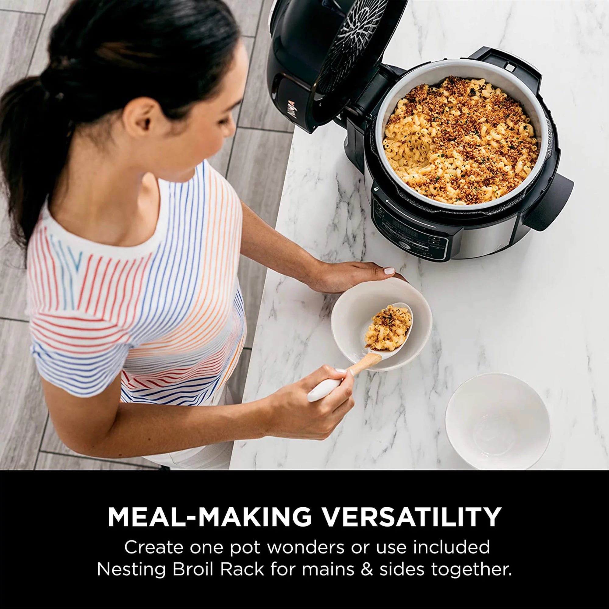 Silver 9 in 1 Pressure Cooker and Air Fryer Q19124