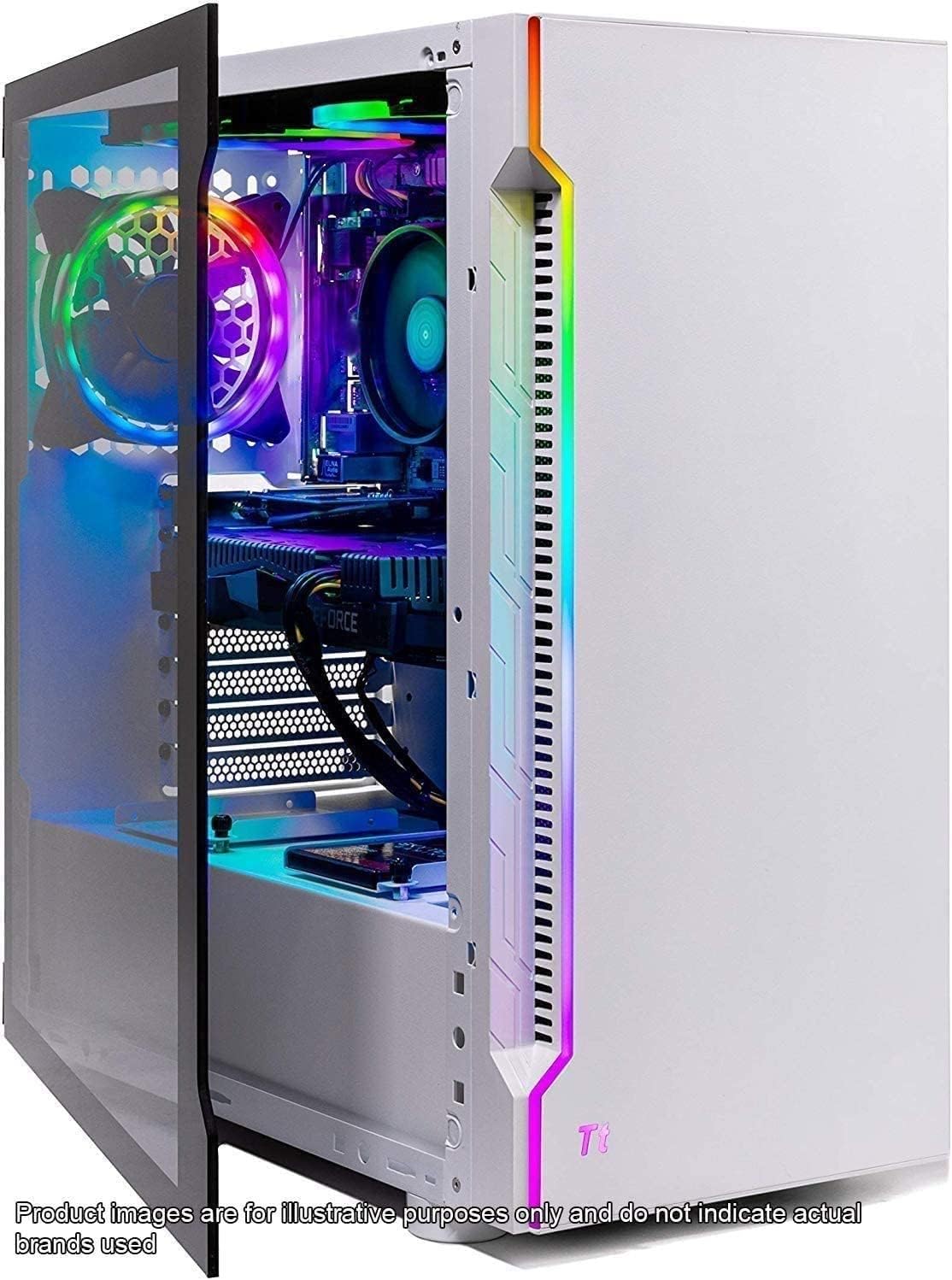 White Gaming PC Desktop with Intel Core i5 10400F, RTX 3060, 16GB DDR4 RAM, 1TB NVME SSD N5934