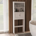 White 2 Door Wooden Floor Storage Cabinet with 1 Drawer J69155