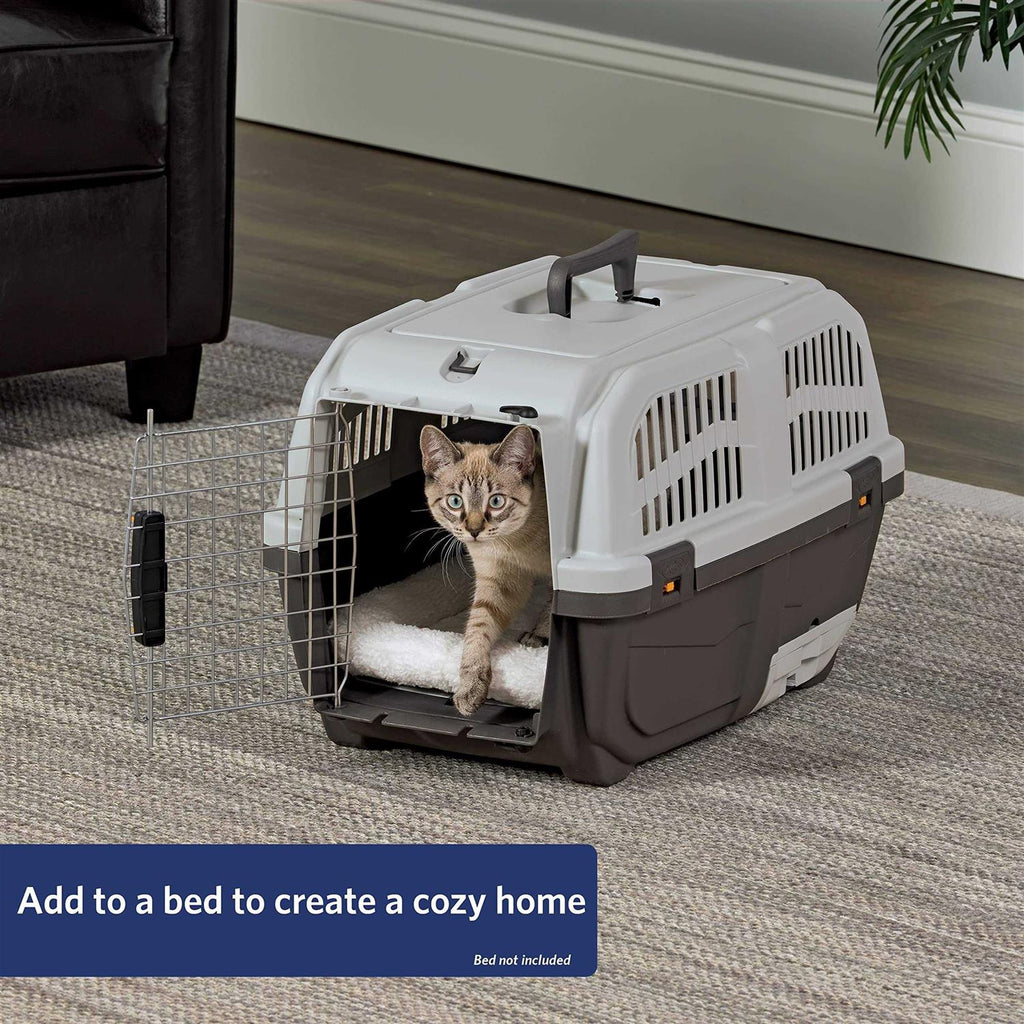 Plastic Cat Carrier with Integrated Litter Pan K558