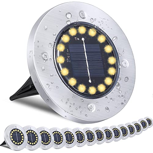 16 Pack Warm Light Solar Ground Lights E24451