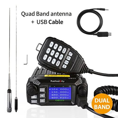 Dual Band VHF UHF 25W Mobile Radio with 4 Color Display X815892