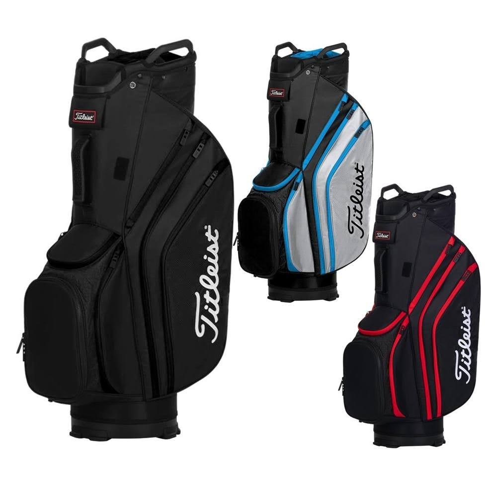 Black/Black/Red Lightweight Golf Bag V936
