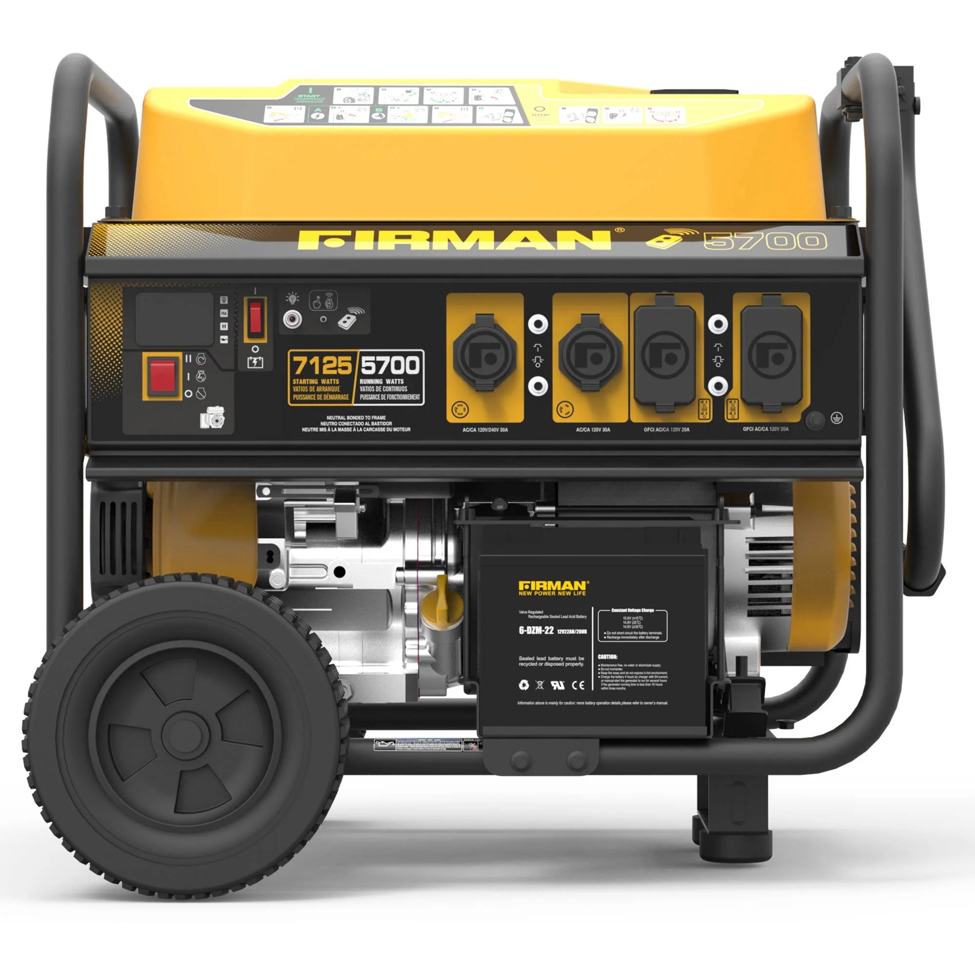 7125/5700 Watt 120/240 V Gas Remote Start Generator J2463