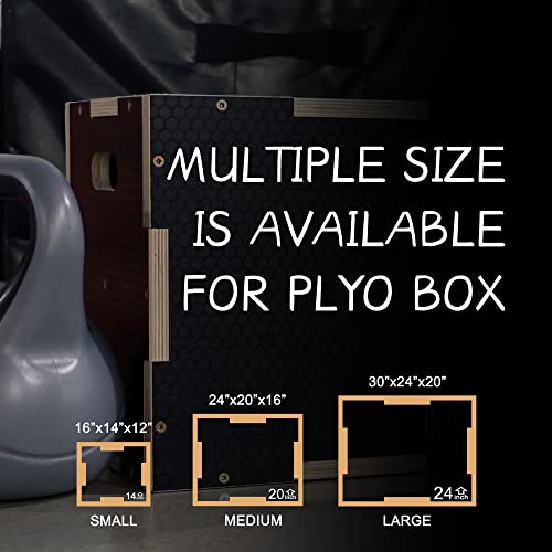 3 in 1 Non-Slip Wooden Plyo Box V355