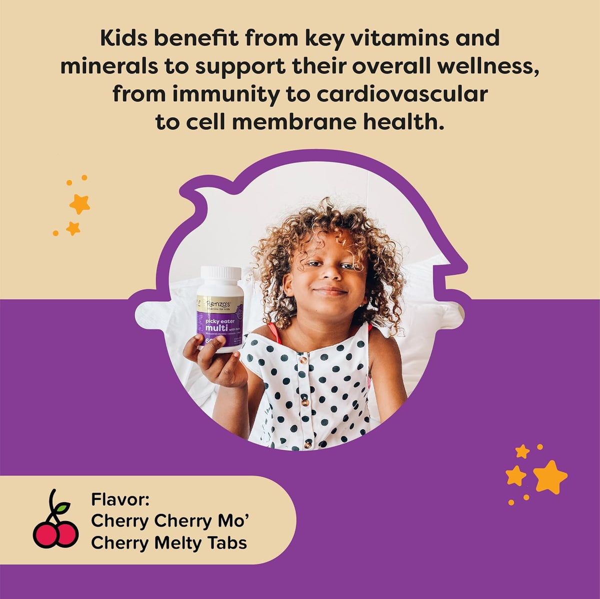 60 Sugar-Free Melty Tabs Kids Multivitamin with Iron Q4823