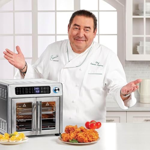 Extra Large French Door Air Fryer Toaster Oven Combo, Stainless Steel, 26QT Capacity O7322