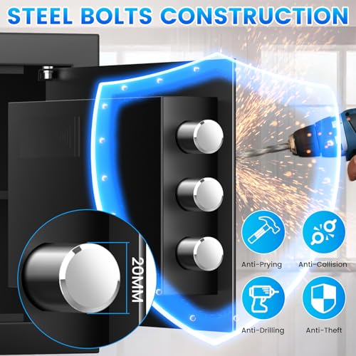 2.5 Cu ft Steel Security Safe with Programmable Keypad Lock V4750