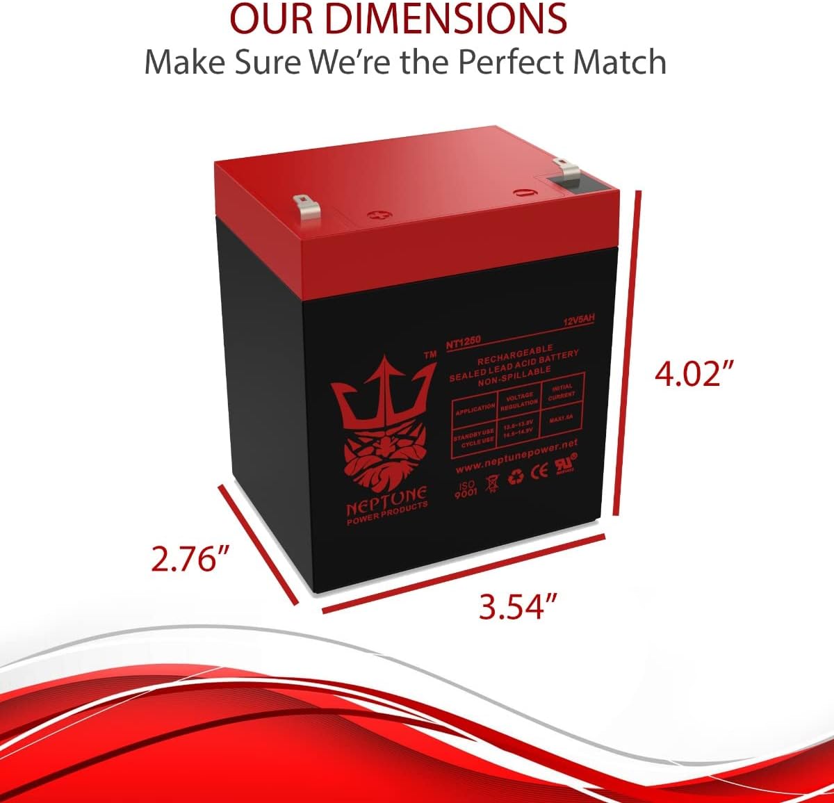 12V 5Ah Rechargeable SLA Sealed Lead Acid Battery M339