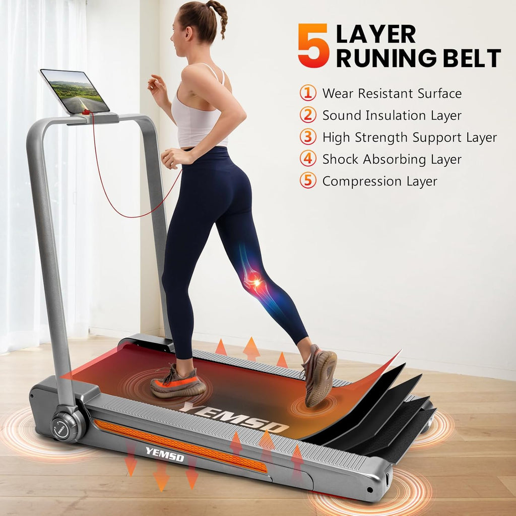 2 in 1 Foldable Treadmill with Incline, Walking Pad, 2.5HP, 330 LBS Weight Capacity Q222455
