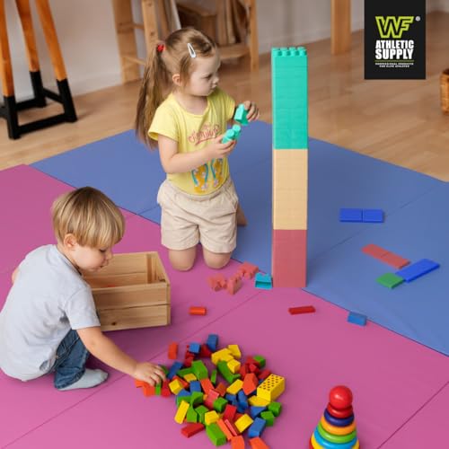 10' x 4' 4-Fold Folding Exercise Mat with Carrying Handles & Velcro Design Q601