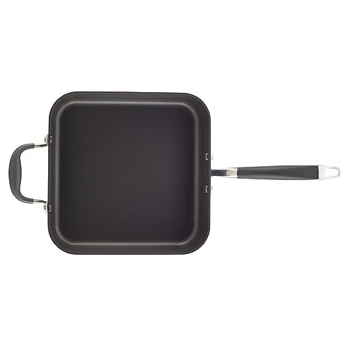 4 Quart Hard Anodized Nonstick Square Fry Pan with Helper Handle D133