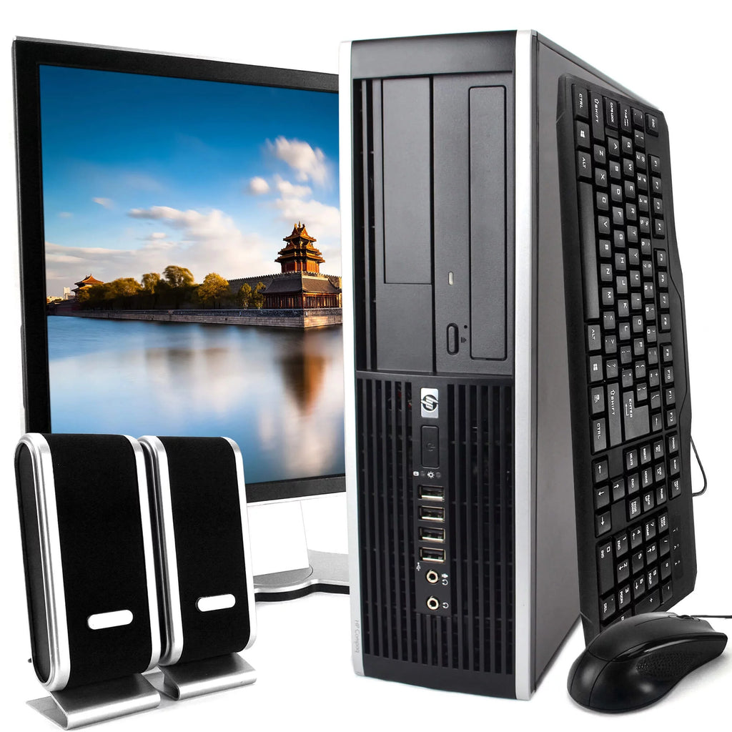 Desktop Intel Core 2 Duo 3.0GHz 4GB RAM 320GB HDD DVD Windows 10 Professional 19" Monitor Keyboard Mouse Speaker Bundle WiFi Refurbished E76198